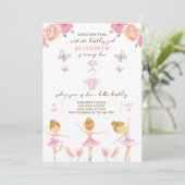 Invitation d'anniversaire de Ballerina rose (Debout devant)