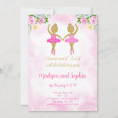 Invitation d'anniversaire de ballerine (Devant)