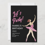 Invitation d'anniversaire de ballerine, Ballet mod (Devant)