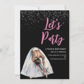 Invitation d'anniversaire de ballerine Danseuse de (Devant)