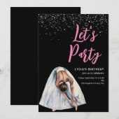 Invitation d'anniversaire de ballerine Danseuse de (Devant / Derrière)