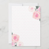 Invitation d'anniversaire de ballerine florale (Dos)