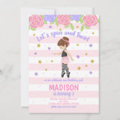 Invitation d'anniversaire de ballerine / Invitatio (Devant)