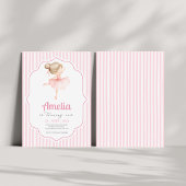 Invitation d'anniversaire de ballerine rose Thème