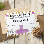 Invitation d'anniversaire de ballet