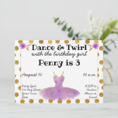 Invitation d'anniversaire de ballet (Debout devant)