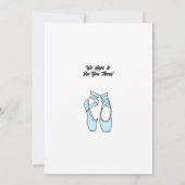 Invitation d'anniversaire de ballet bleu minimalis (Dos)
