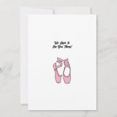 Invitation d'anniversaire de ballet rose minimalis (Dos)