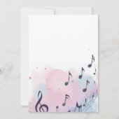 Invitation d'anniversaire de ballet – Thème de fêt (Dos)