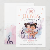 Invitation d'anniversaire de ballet – Thème de fêt (Devant / Derrière)