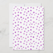 Invitation d'anniversaire de ballons en violet (Dos)
