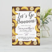 Invitation d'anniversaire de bananes (Debout devant)