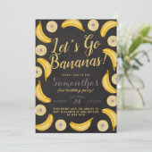 Invitation d'anniversaire de bananes (Debout devant)