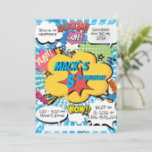 Invitation d'anniversaire de bande dessinée (Debout devant)