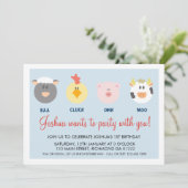 Invitation d'anniversaire de Barnyard (Debout devant)