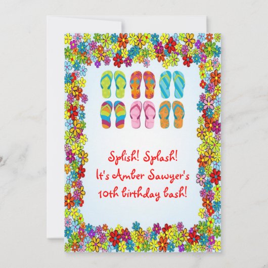 Invitation d'anniversaire de bascules (Dos)