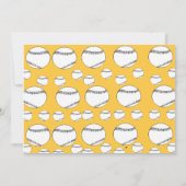 Invitation d'anniversaire de base-ball (Dos)