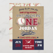 Invitation d'anniversaire de base-ball (Devant / Derrière)