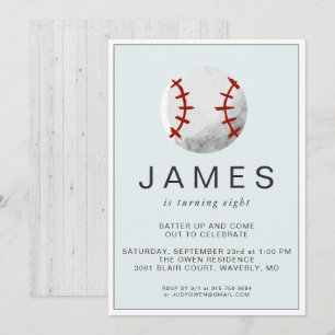 Invitation d'anniversaire de baseball