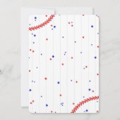 Invitation d'anniversaire de baseball (Dos)