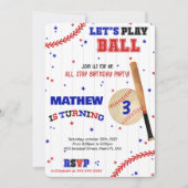 Invitation d'anniversaire de baseball (Devant)