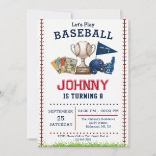 Invitation d'anniversaire de baseball