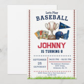 Invitation d'anniversaire de baseball (Devant / Derrière)