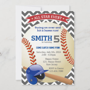 Invitation d'anniversaire de baseball