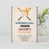 Invitation d'anniversaire de baseball (Debout devant)