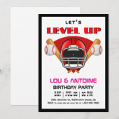 Invitation d'anniversaire de baseball (Devant / Derrière)