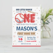 Invitation d'anniversaire de baseball (Debout devant)