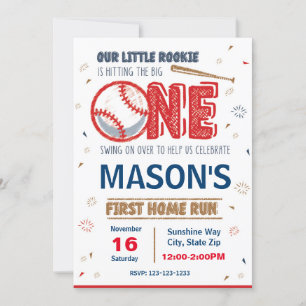Invitation d'anniversaire de baseball