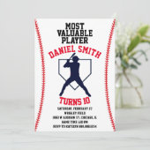 Invitation d'anniversaire de baseball (Debout devant)