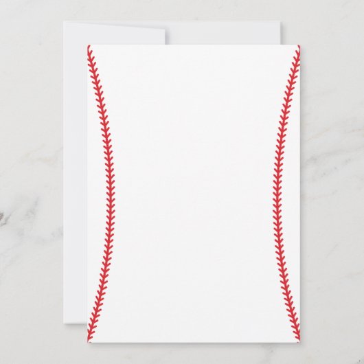 Invitation d'anniversaire de baseball (Dos)