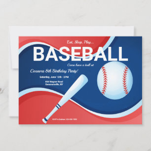 Invitation d'anniversaire de baseball