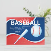 Invitation d'anniversaire de baseball (Debout devant)