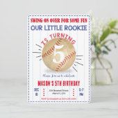 Invitation d'anniversaire de baseball (Debout devant)