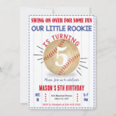 Invitation d'anniversaire de baseball (Devant)