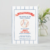 Invitation d'anniversaire de baseball (Debout devant)