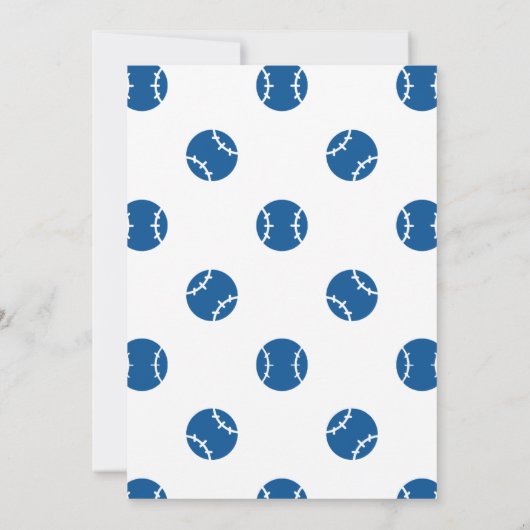 Invitation d'anniversaire de baseball (Dos)