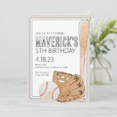 Invitation d'anniversaire de baseball (Debout devant)