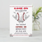 Invitation d'anniversaire de baseball (Debout devant)