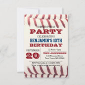 Invitation d'anniversaire de baseball (Devant)