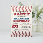 Invitation d'anniversaire de baseball (Debout devant)