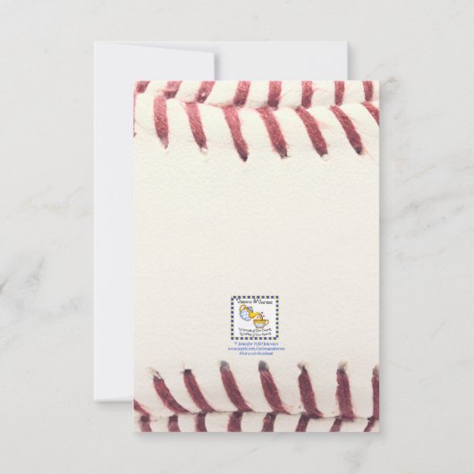 Invitation d'anniversaire de baseball (Dos)