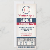 Invitation d'anniversaire de baseball Anniversaire (Devant)