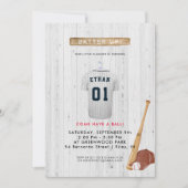 Invitation d'anniversaire de baseball Batter Up (Devant)
