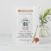Invitation d'anniversaire de baseball Batter Up (Debout devant)