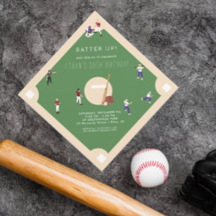 Invitation d'anniversaire de baseball Batter Up