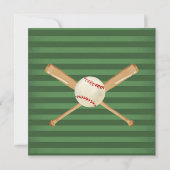 Invitation d'anniversaire de baseball Batter Up (Dos)
